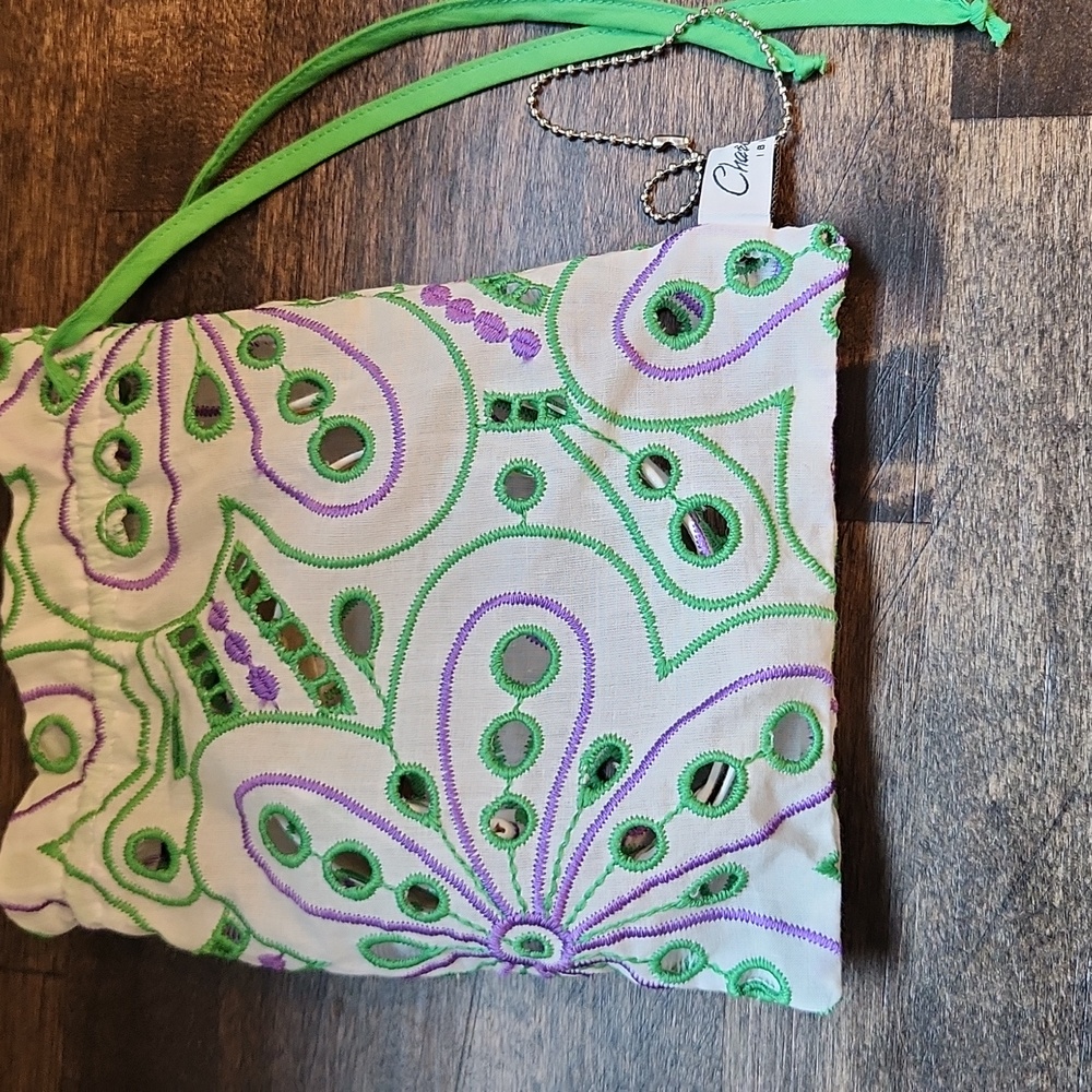 Charo Ruiz Ibiza Nina Short Dress Green and Purple Embroidered - Picture 12 of 13